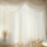 Elegant white chiffon curtains forming a dreamy backdrop