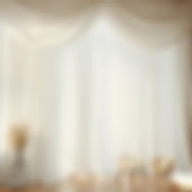 Elegant white chiffon curtains forming a dreamy backdrop