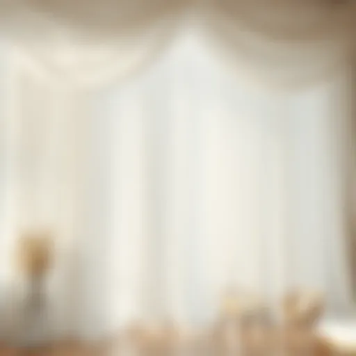 Elegant white chiffon curtains forming a dreamy backdrop