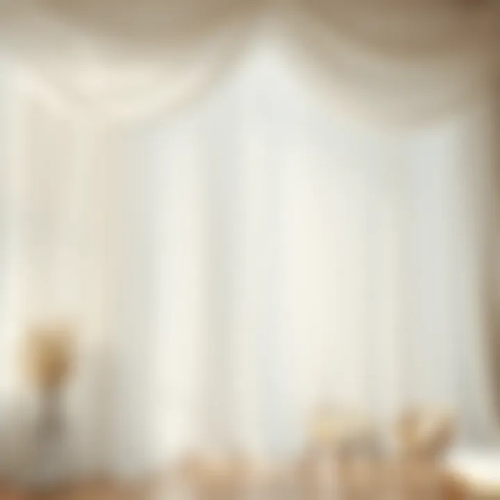 Elegant white chiffon curtains forming a dreamy backdrop