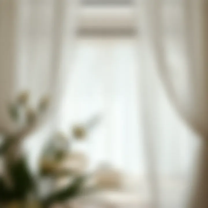 White chiffon curtains beautifully framing a photography scene