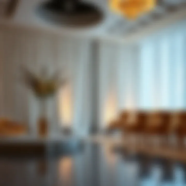 Chiffon curtains used in a sophisticated event setting