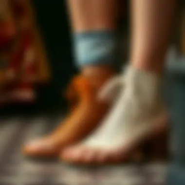 Comparison of traditional footwear and modern toe press ons