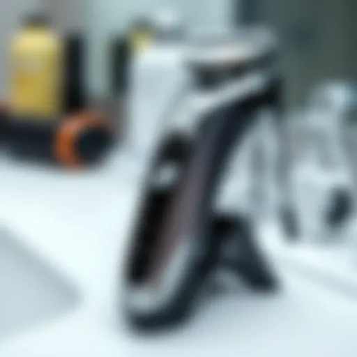 Close-up of a trimmer and shaver 2 in 1 device showcasing its sleek design