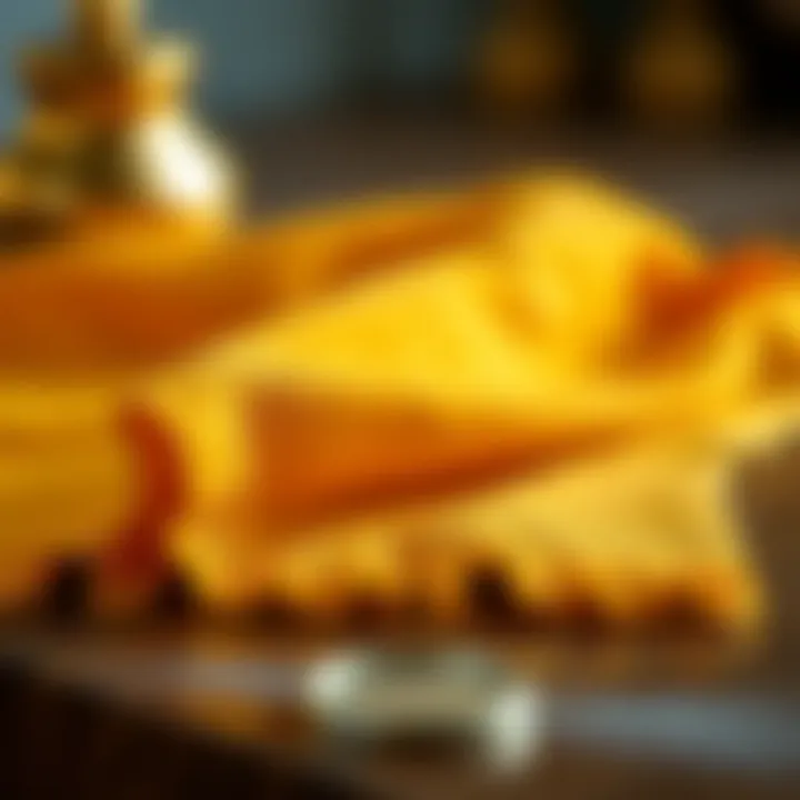 Luxurious gold polishing cloth