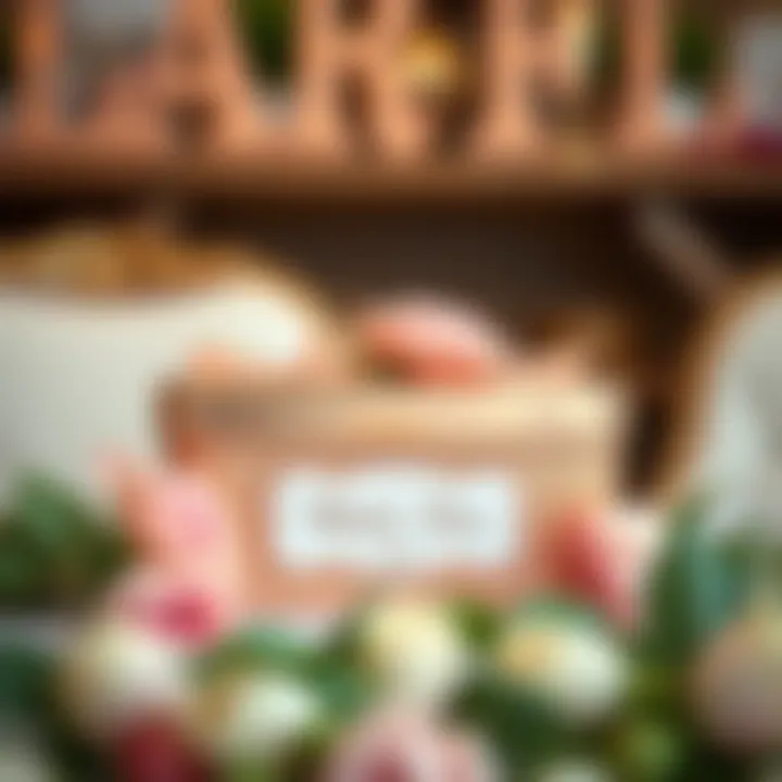 Personalized rose gold wedding card box adorned with floral accents