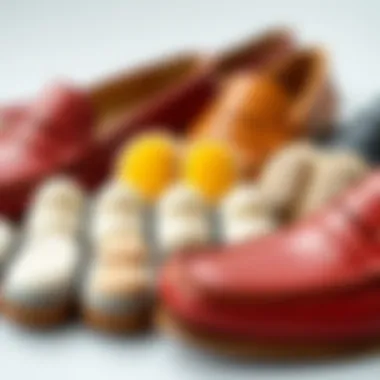 Different types of tongue pads arranged neatly