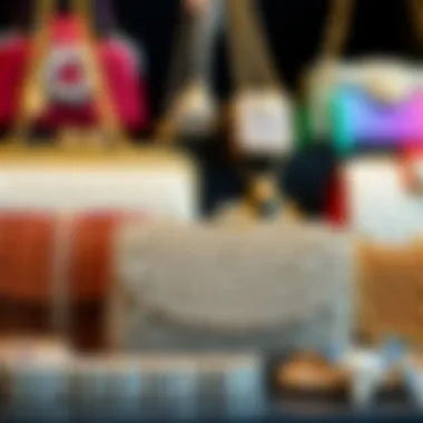 A collage of various styles of rhinestone bags highlighting diverse designs.