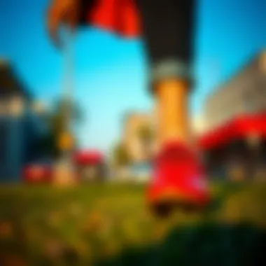 Stylish pairing of vintage Mary Janes with contemporary fashion.