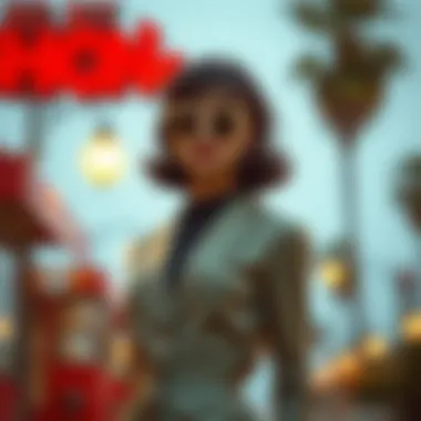 A styled modern outfit incorporating vintage Hollywood elements