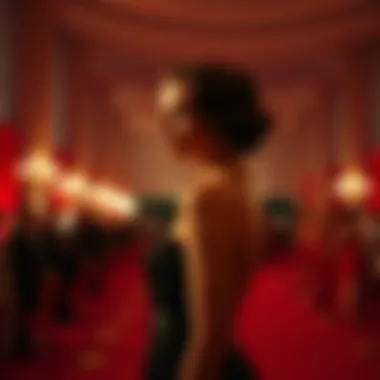 Iconic red carpet look featuring a timeless silhouette