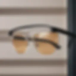 A stylish visor eyeglass holder showcasing modern design elements.