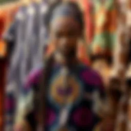 A vibrant display of Wayi Clothing showcasing its unique patterns