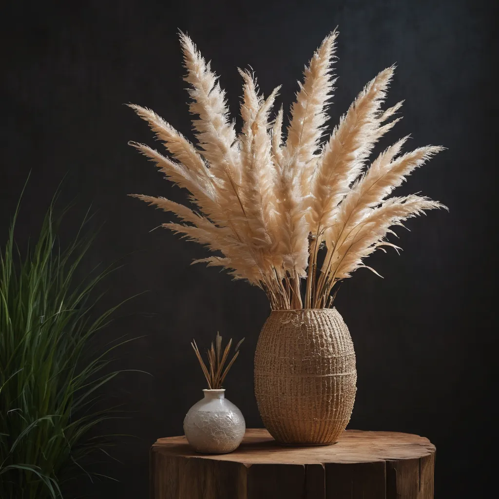 Enhancing Pampas Grass Decor with Boho Vases